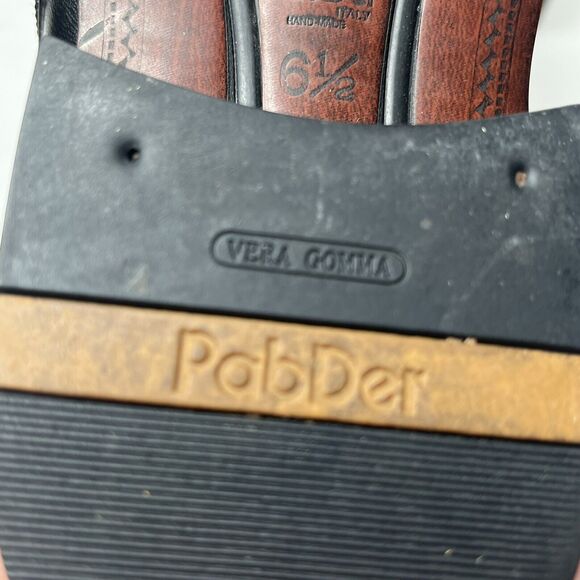 PabDer Black Calf Leather Made in ITALY Handmade Zipper Boots Mens Size 6.5 - Picture 13 of 14